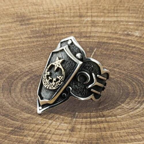 925 sterling Silver Moon Star Thumb Thumb Ring in Traditional ring