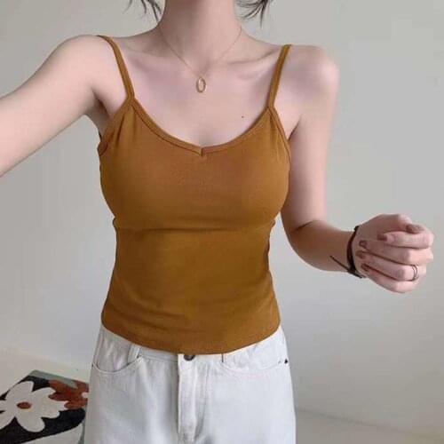 Women Sexy Sleeveless Tank Top Solid Color Backless Criss Cross Camisole Ribbed Push Up Padded Slim Vest