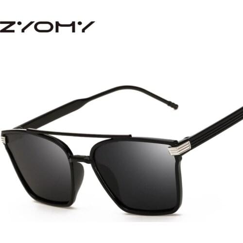 Q Double Beam Oculos de sol Retro Glasses Square Male Glasses Retro Brand Designer Driving Goggles