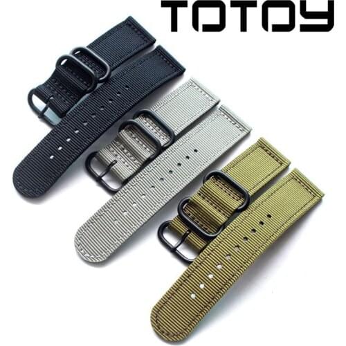 Double Canvas Nylon strap 18 20 22 24MM suitable for outdoor mountaineering straps, waterproof and breathable mens bracelet