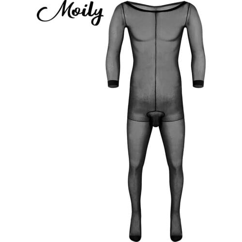 Sex Porno Adults Skinny Pantyhose Bodystocking Sexy Lingerie Sheer Transparent Bodysuits Babydoll Gay Men Sissy Erotic Nightwear