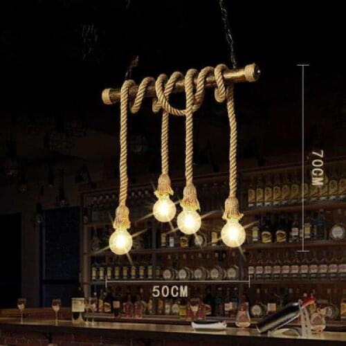 Rope Pendant Lamp Base E27 Dining Room Lamp Canteen Lamp Restaurant Lamp Coffe Shop Canteen Lamp