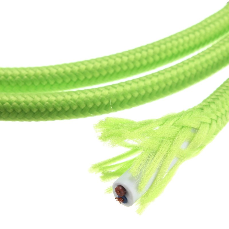 2M 2 Cord Color Vintage Twist Braided Fabric Light Cable Cloth Electric Wire Chandelier Pendant Lamp Wires