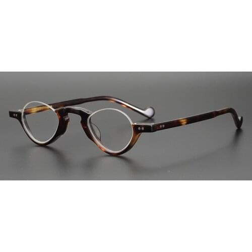 Vintage Transparent Glasses Men Women Acetate Half Rim Small Glasses Frame Optical Myopia Eyeglasses Frames Clear Eyewear Oculos