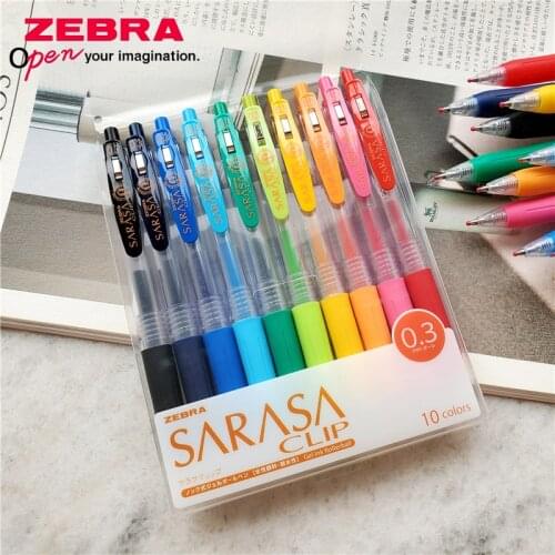 Japan ZEBRA JJ15 color gel pen gel pen 5-color set 10-color set water-based boxed fountain pen 0.3mm