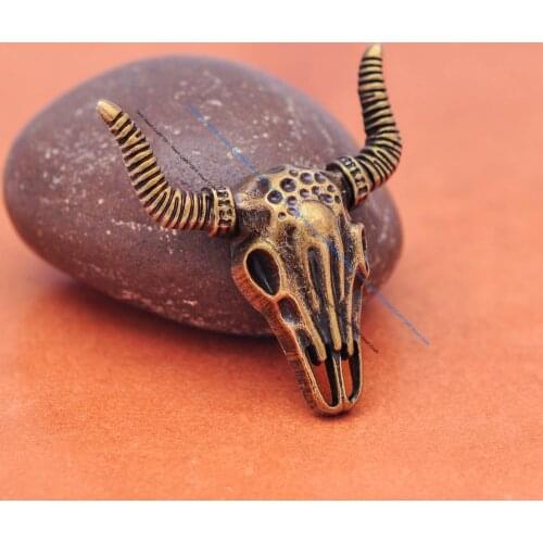 10X 50*43MM motocycle Biker Brass Plated Western Bull Head Longhorn Leathercraft Belt Accessories Luggage Bag Conchos Screw Back