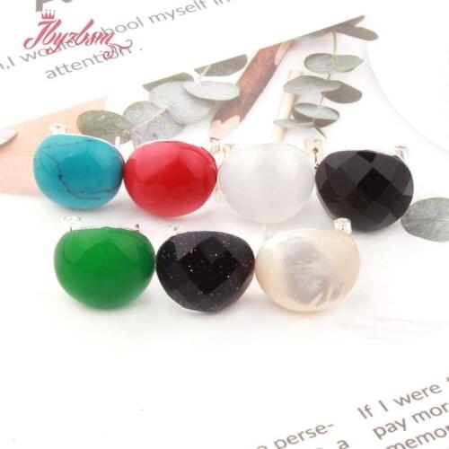 12x14mm Moon Shape Coral Agates Shell Natural Stone Beads Fashion Jewelry Clamp Earring For Woman Valentines Day Gift 1 Pair