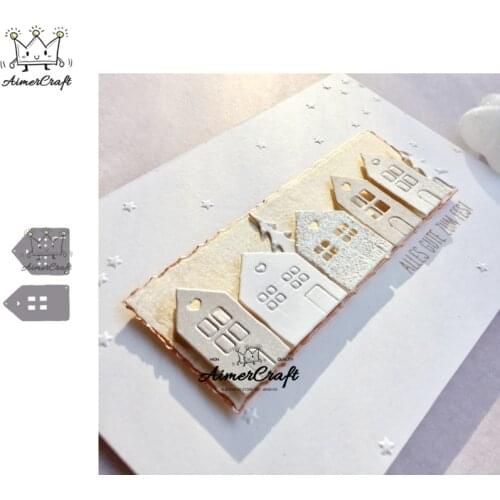 2PCS/Lot House Metal Cutting Dies Scrapbooking Stencil For DIY Paper Card Decorative Embossing Die Cut Craft Dies New 2019
