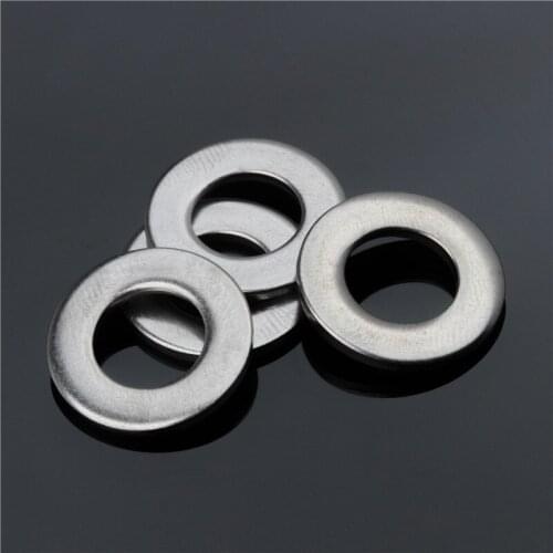 350Pcs Accessories Stainless Steel Metric Flat Spring Washers Pad M3/M4 M5/M6/M8/M10 Kit For Hardware With Case