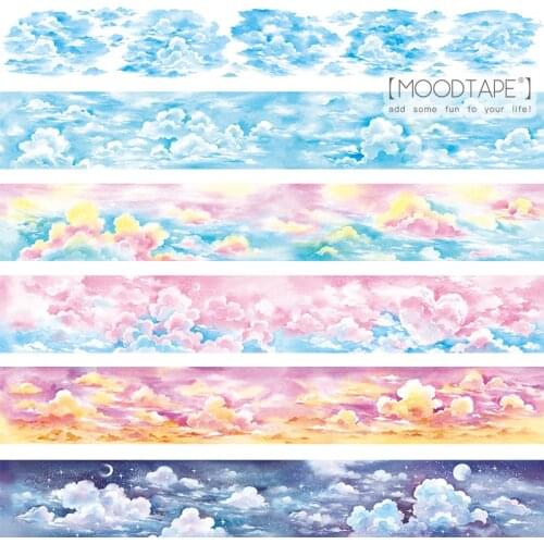 4.7cm*35cm Sample Washi Tape Cloud Colorful Sky Stars