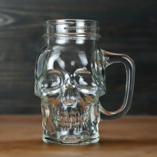 500ml Skull Glass beer stein shot wine glass Head Whiskey Drinking popular design new fashion party