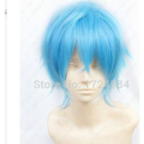 66O21##@@00+Karneval KAROKU Short Blue Cosplay Wig Z869