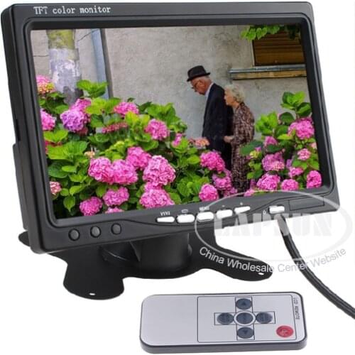 7" inch TFT LCD 2 ways AV Color Headrest Rearview Monitor Display for GPS Reversing AV Microscope Camera w IR Control