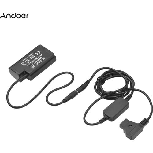 Andoer D-tap to DMW-BLJ31 Dummy Battery DMW-DCC16 DC Coupler Battery Replacement for Lumix S1 S1M S1R S1RM S1H Cameras
