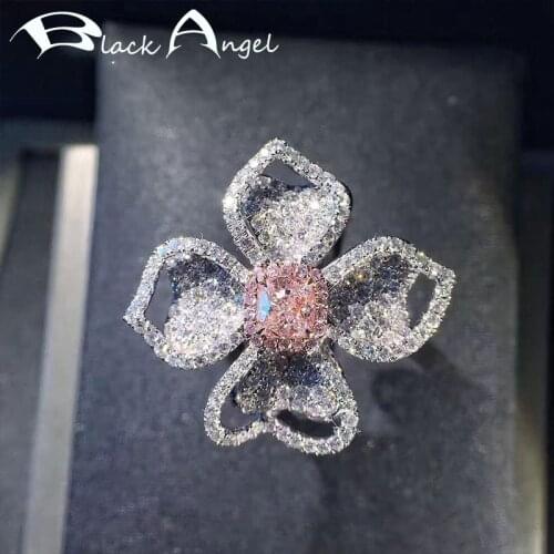 Кольца с кристаллами BLACK ANGEL China At AliExpress