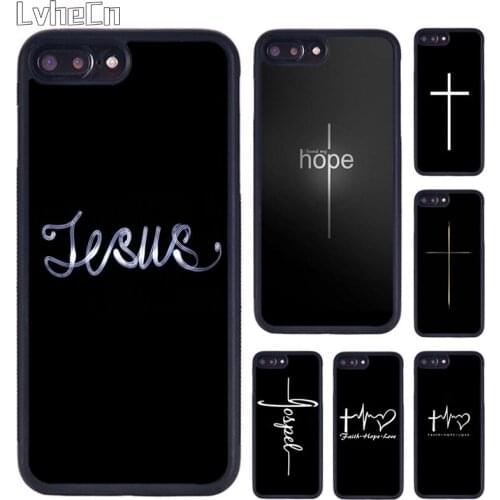 LvheCn Faith Christian Religious Jesus Phone Case For iPhone 5 SE 6s 7 8 Plus 11 12 Pro X XR XS Max Samsung galaxy S8 S9 S10