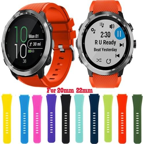 Colorful Soft Silicone Replacement Strap for Garmin vivoactive 3 4/Venu Smart Wristband for Garmin Forerunner 245/645 MUSIC