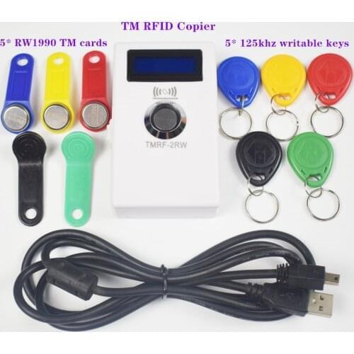 TM RFID Copier Duplicator Handheld RW1990 TM1990 TM1990B Ibutton DS-1990A I-Button 125KHz EM4305 T5577 EM4100 TM card Reader