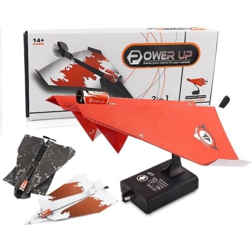 Electric Paper Airplane Foldable DIY Aircrafts Power Toy Kids Cool Motor Educational Model Toys