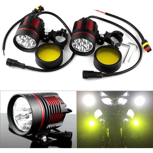 Motorcycle headlight LED spotlight 12v Electric bicycle light moto fog light For BMW Suzuki Honda Front Brackets Passing Light
