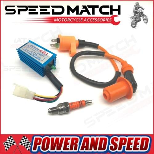 Racing Ignition Coil GY6+ A7TC Spark Plug + AC CDI 5 pin For 50cc - 125cc 140cc 150cc 160cc XR50 CRF50 Pit Dirt Bike