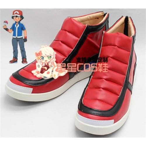 Pocket Monsters the Series: XY Trainer Ash Ketchum Satoshi Cosplay Shoes X002