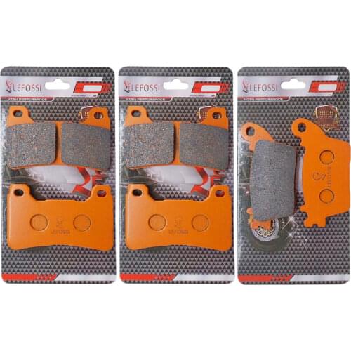 3 Pairs Motorcycle Parts Front Rear Brake Pads Kit For Honda CBR600 CBR1000 2007 2008 2009 2010 2011 2012 2013 2014 2015 2016