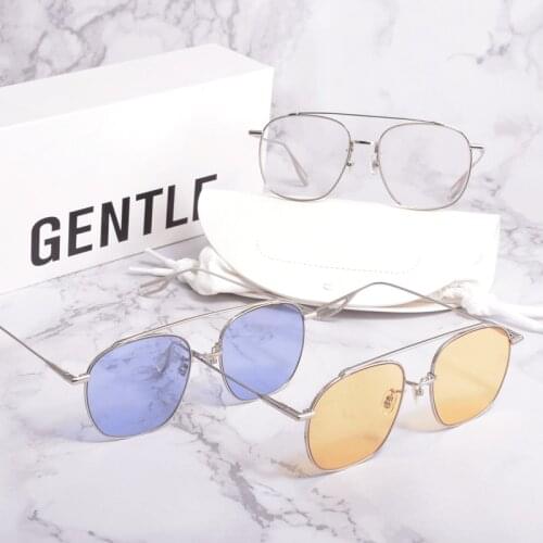 Korea Brand Round men women sunglasses GENTLE Woogie Sunglasses Women Men Pilot Frame glasses polarizing UV400 lens