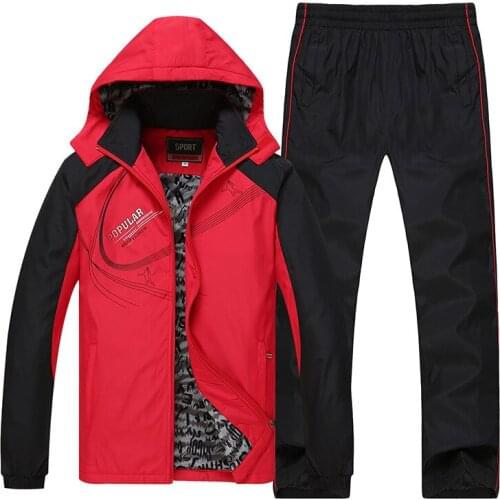 Mens Sets Casual Suit In Winter Hombre Fashion New Cardigan Trousers Running Suit Mens Suit With Velvet Streetwear