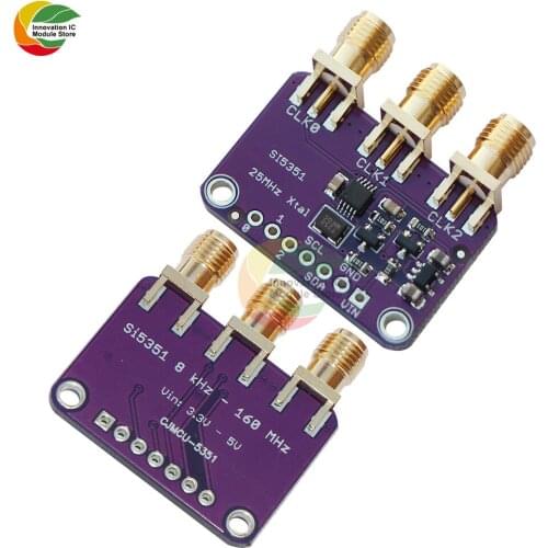 CJMCU-5351 Si5351 Clock Generator Breakout Board 8KHz to 160MHz 3-5VDC for Arduino I2C 25MHz Controller
