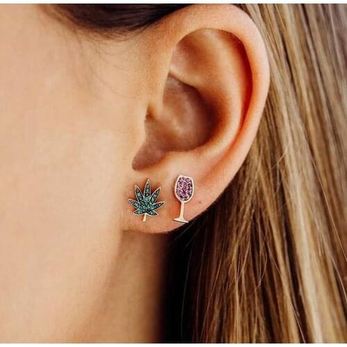 New Earrings Fashion Jewelry Punk Combination Asymmetric Pop Earring Oorbellen Luxury Jewelry Earrings For Women Wholesale