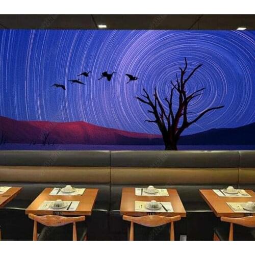 Papel de parede most beautiful, brilliant starlight starry sky Background Wall 3D wallpaper mural,living room home decor