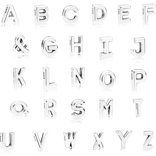 PDB 04 Silver 925 FLOATING LOCKET Small Charm 26 letter Floatingbox Series Series Fit Decorative Box Original model A-Y