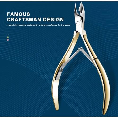BNG TA50 Golden Nail Cuticle Nipper Manicure Scissors Stainless Steel Tweezer Clipper Dead Skin Remover Pusher Tool Trimmer
