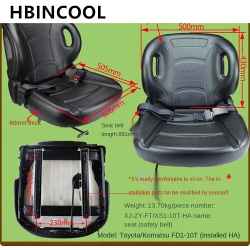For forklift Premium Seat Suspended Seat Seat Assembly for Toyota TCM forklift With Seat Belt High quality forklift accessories