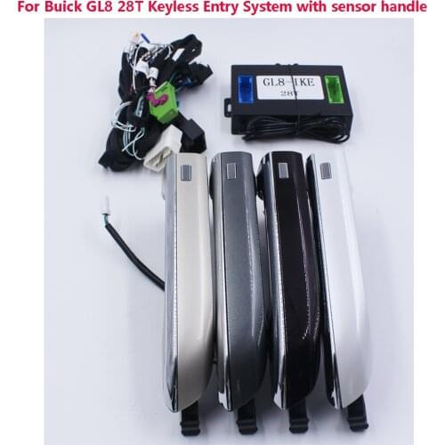 Remote Keyless GO System PKE Car Alarm Central Lock Kit With Window Roll Up Car Door Lock For Buick GL8 28T