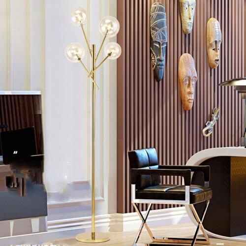 Nordic post modern led creative glass magic bean decoration floor lamp living room study bedroom floor lamp