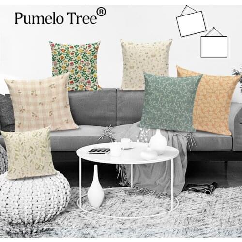 Vintage Leaf Cushion Cover Elegant Leaves Decorative Pillowcase Plant Throw Pillow Case Clouds Home Cushions Covers Kussensloop