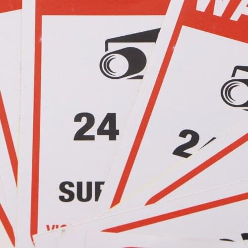 10pcs/lot Waterproof PVC CCTV Video Surveillance Security Sticker Warning Signs