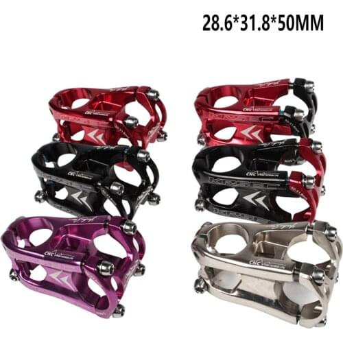 KRSEC Mountain Bike Cycling Aluminium Alloy Handlebar Stem CNC Bicycle Stem 31.8*28.6*50mm MTB Road Bike Accessories