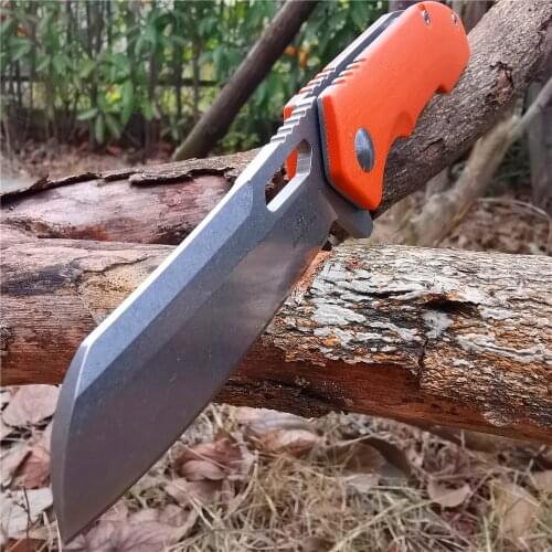 High-quality D2 Folding Knife, Ball Bearing Quick Opening, G10 Handle, Outdoor Camping Pocket Knife, Extremely Sharp Cutting