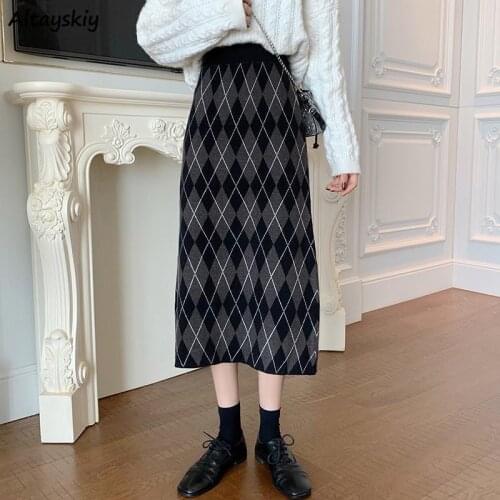Skirts Women Spring New Chic Simple Plaid Korean Style Retro Soft Daily Casual Holiday All-match Female Trendy High Waist A-Line