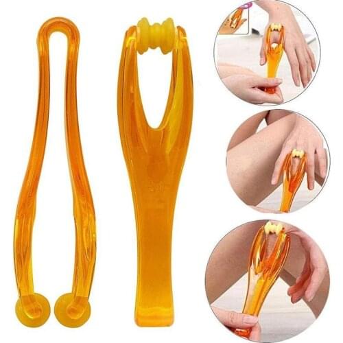 1Pcs Mini Finger Joints Massager 2 Rollers Finger Massager With Elastic Handle For Finger Blood Circulation & Muscle Relaxation