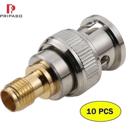 BNC Male to SMA Female RF Coaxial Coax Adapter Connector Converter Plug 10 Pcs