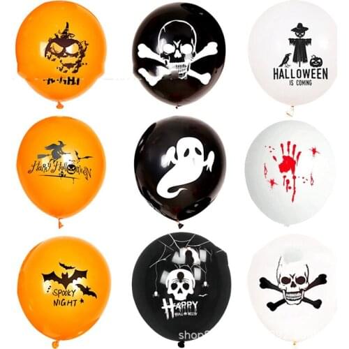 100Pcs 12Inch Latex Confetti Balloons Globos Halloween Party Hoop Theme Baloons Child Adult Happy Birthday Wedding Party Decor