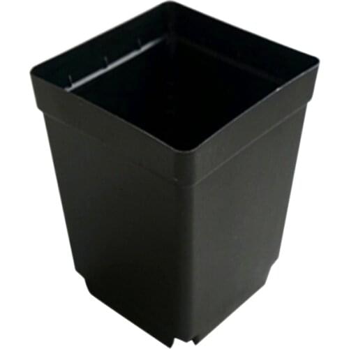 100PCS Plant Disposable Flower Pot Small Black Square Cutting Seedling Plastic Square Pot Retail