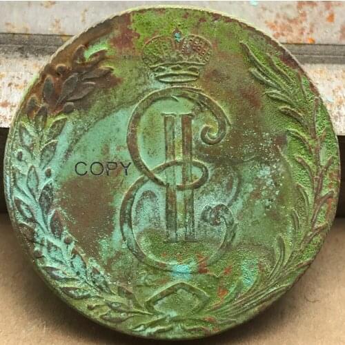 1773 10 KM Red Copper Left Bevel Edge Russia Confederation Copy Coin