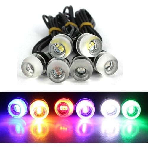 2Pcs Motorcycle LED Screw Bolt Tail License Plate Light SMD Amber Eagle Eye 3SMD 5630 LED Car DRL Daytime Running Driving Signal