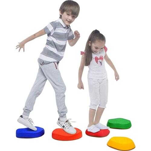 5Pcs Set River Stepping Stones for Kids Outdoor Indoor Boys Girls Children Games Balance Sensory Toys Safe Non-Slip Design
