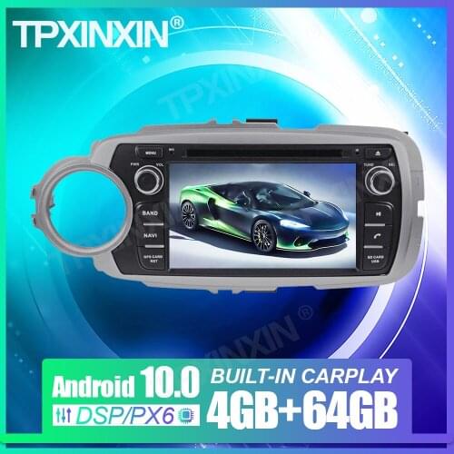 Android10.0 Carplay For Toyota Yaris 2012-2015 Car GPS Radio Navigation Headunit Multimedia DSP Player Auto Stereo Tape Recorder